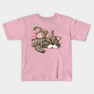 Taking a Cat Nap Kids T-Shirt